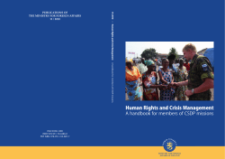 Human Rights and Crisis Management