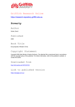 Poverty - Griffith Research Online