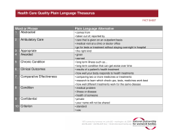 Health Literacy Thesaurus - National Partnership for Women