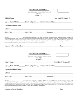 registration form - Village of Patchogue