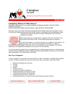 Caregivers Facts Sheet
