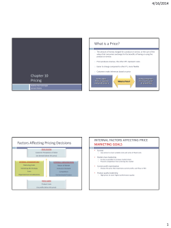 Chapter 10-2014 Pricing