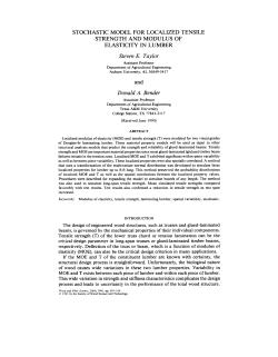 STOCHASTIC MODEL FOR LOCALIZED TENSILE STRENGTH