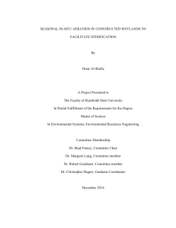 SEASONAL IN-SITU AERATION IN CONSTRUCTED WETLANDS