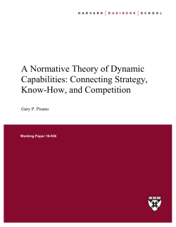 A Normative Theory of Dynamic Capabilities