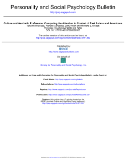 Personality and Social Psychology Bulletin