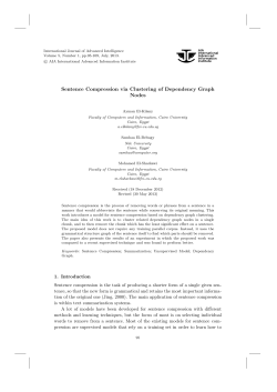 Sentence Compression via Clustering of Dependency Graph Nodes