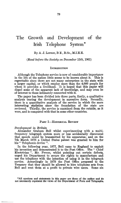 The Growth and Development of the Irish Telephone System