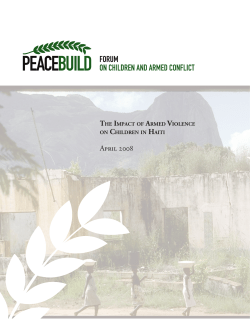 the impact of armed violence on children in haiti
