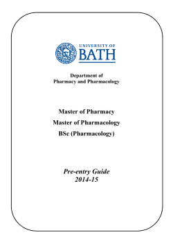 Pre-entry Guide 2014-15