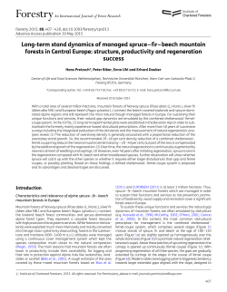 Long-term stand dynamics of managed spruce&ndash;fir&ndash;beech mountain