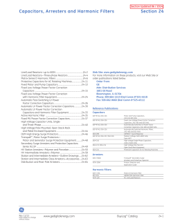 GE BuyLog &mdash; Section 24: Capacitors, Arresters and Harmonic Filters