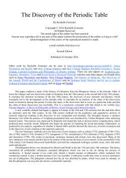 The Discovery of the Periodic Table