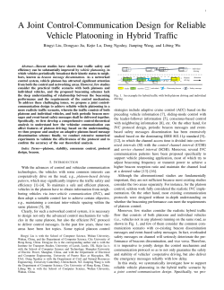 A Joint Control-Communication Design for Reliable Vehicle