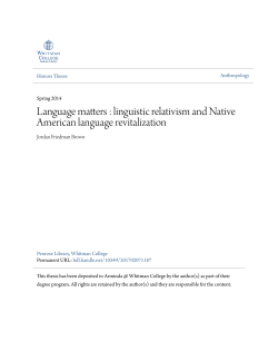 linguistic relativism and Native American language revitalization