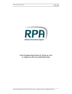 Code of Engineering Practice for Works on, Near or Adjacent