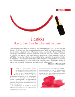 Lipsticks - Department of Consumer Affairs