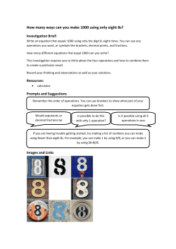 How many ways can you make 1000 using only eight 8s?