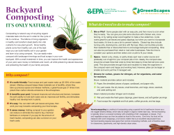 Backyard Composting: It`s Only Natural