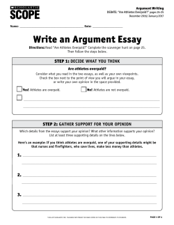 Write an Argument Essay