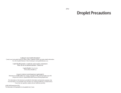 Droplet Precautions