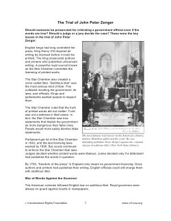 john peter zenger and freedom of the press