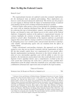 How To Rig the Federal Courts