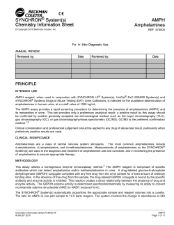 SYNCHRON System(s) AMPH Chemistry