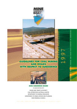 GUIDELINES FOR COAL MINING AND