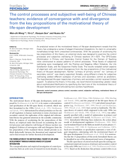 The control processes and subjective well