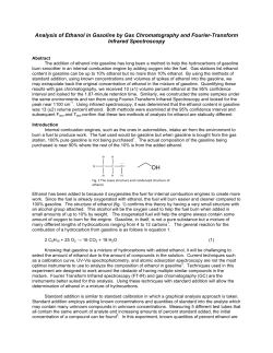 Analysis of Ethanol in Gasoline by Gas