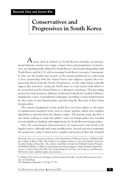 Conservatives and Progressives in South Korea