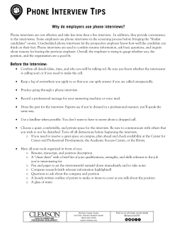 phone interview tips - Michelin Career Center