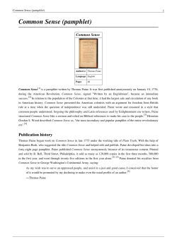 Common Sense (pamphlet)
