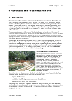 9 Floodwalls and flood embankments