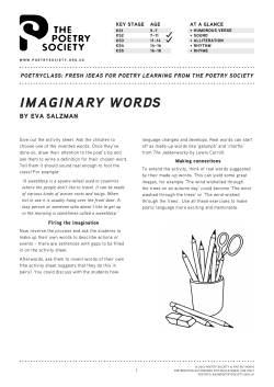 imaginary words - Poetry Class