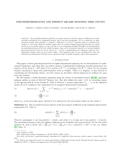 PSEUDODETERMINANTS AND PERFECT SQUARE SPANNING