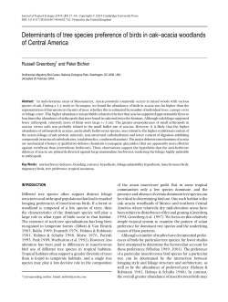 Determinants of tree species preference of birds in oak&ndash;acacia