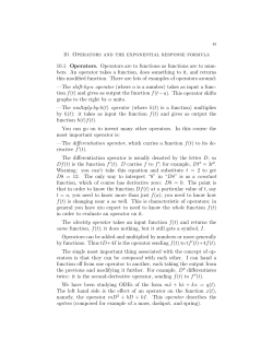 Operators and the exponential response formula