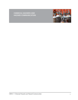 ChemiCal hazards and hazard CommuniCation