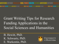 Grant Writing Tips for Research Funding Applications in the Social