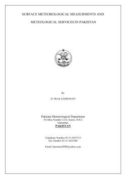 surface meteorological measurments