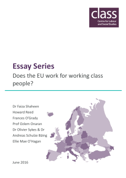 Does the EU work for working class people?