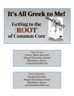 Greek and Latin Root Bibliography
