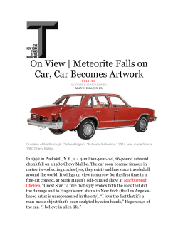 On View | Meteorite Falls on Car, Car Becomes Artwork