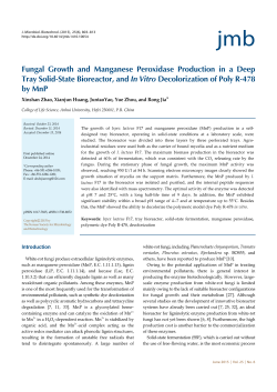 Fungal Growth and Manganese Peroxidase Production in a Deep