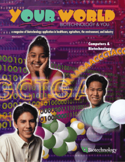 Computers and Biotechnology - The Biotechnology Institute