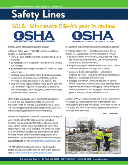 Safety Lines - Minnesota Department of Labor and Industry