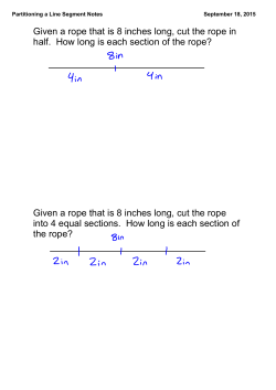 Partitioning a Line Segment Notes