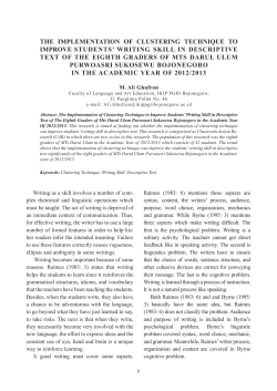 the implementation of clustering technique to improve students